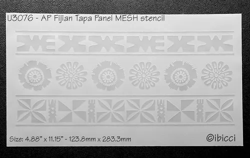 ibicci AP Fijian Tapa Panel MESH Stencil